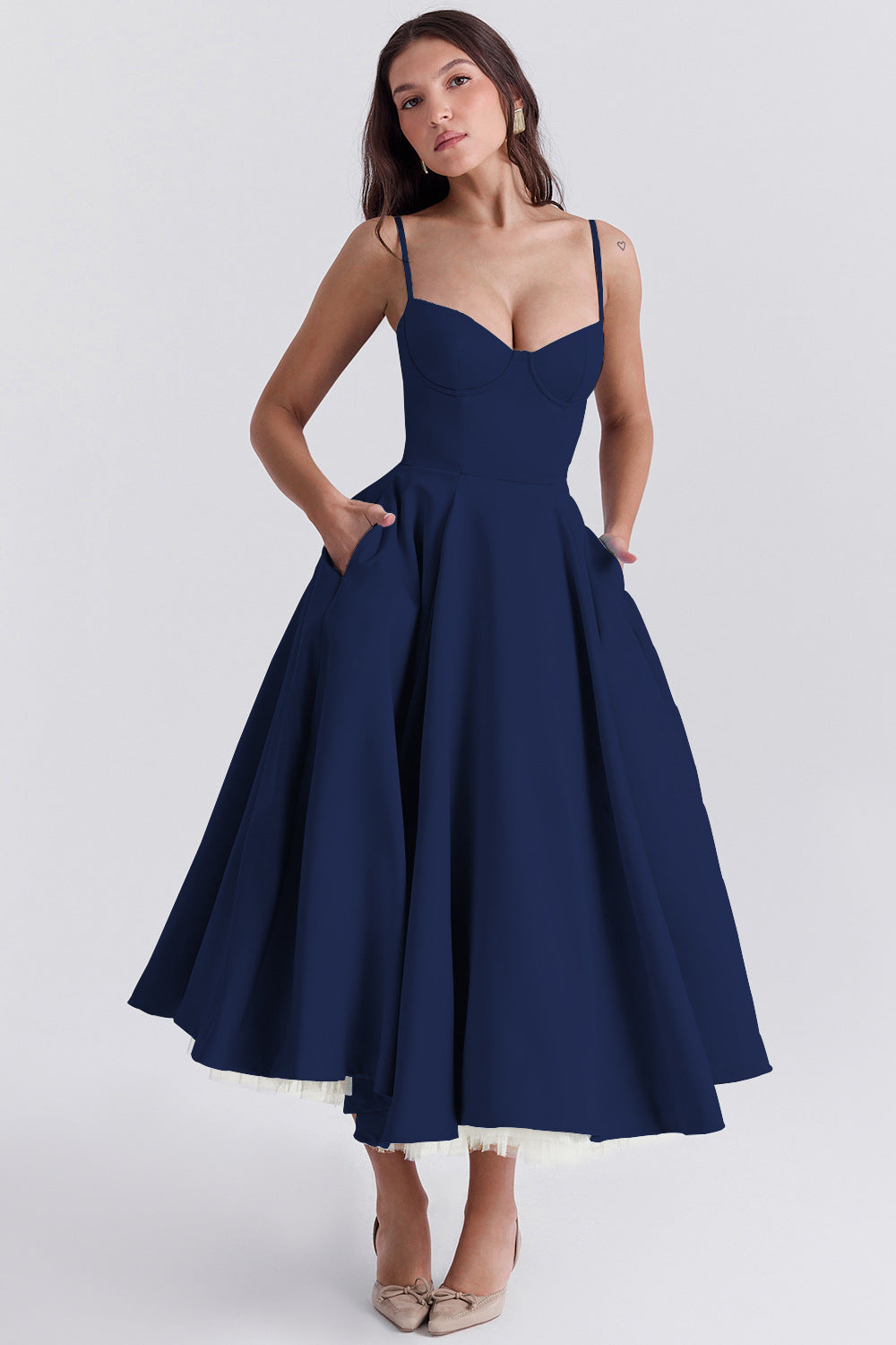 YLIANA | Robe Midi d'Été Élégante pour la Romance
