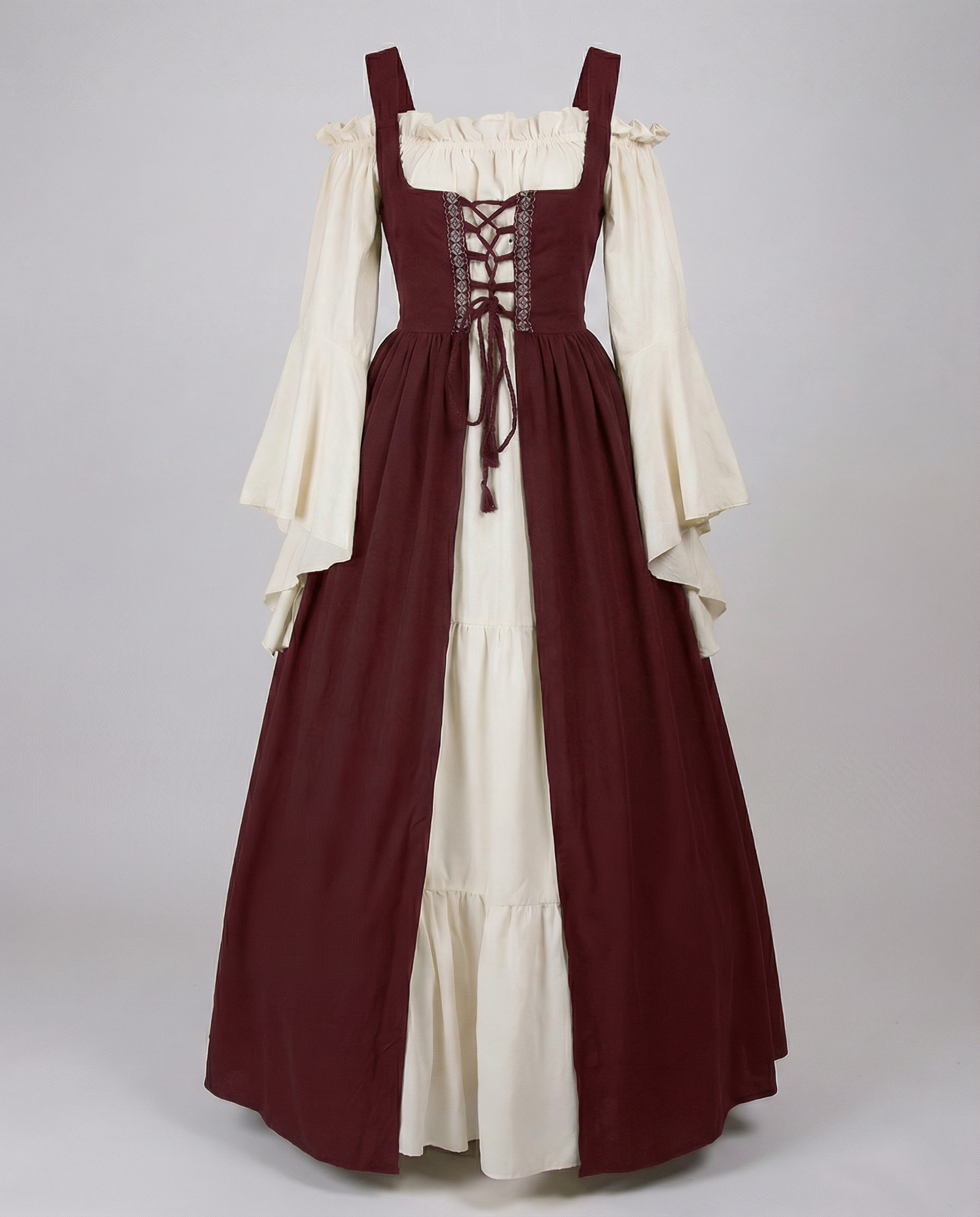 Rosaleen Gown — Sapphire Lace-Up Midi