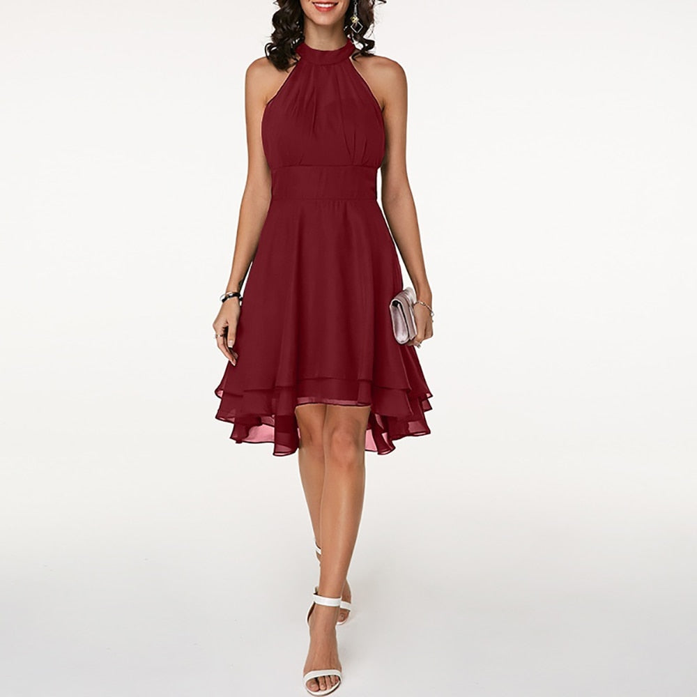 Isla Ruffle Dress — Midnight