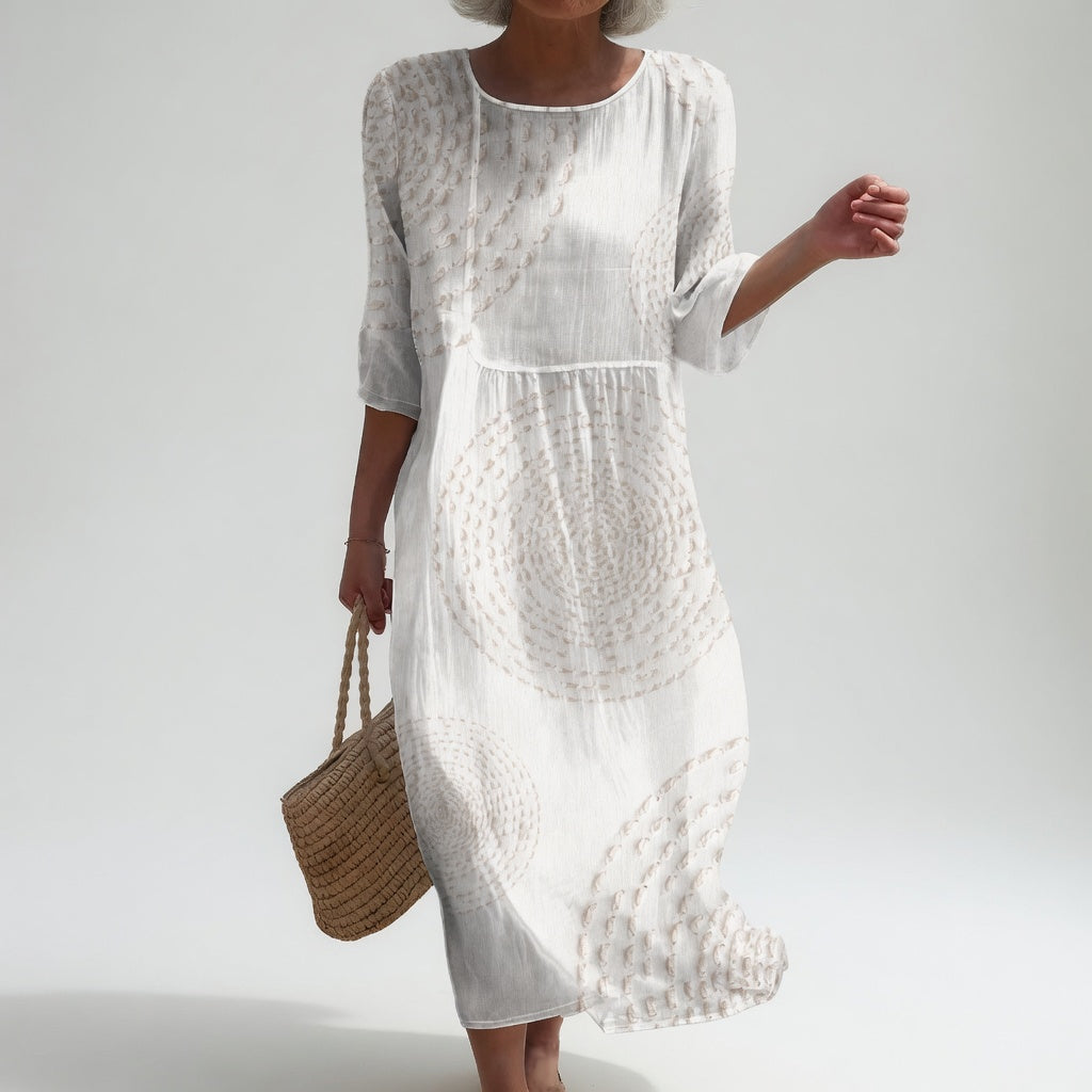 Améliane™ — Robe Midi Élégante avec Fins Détails