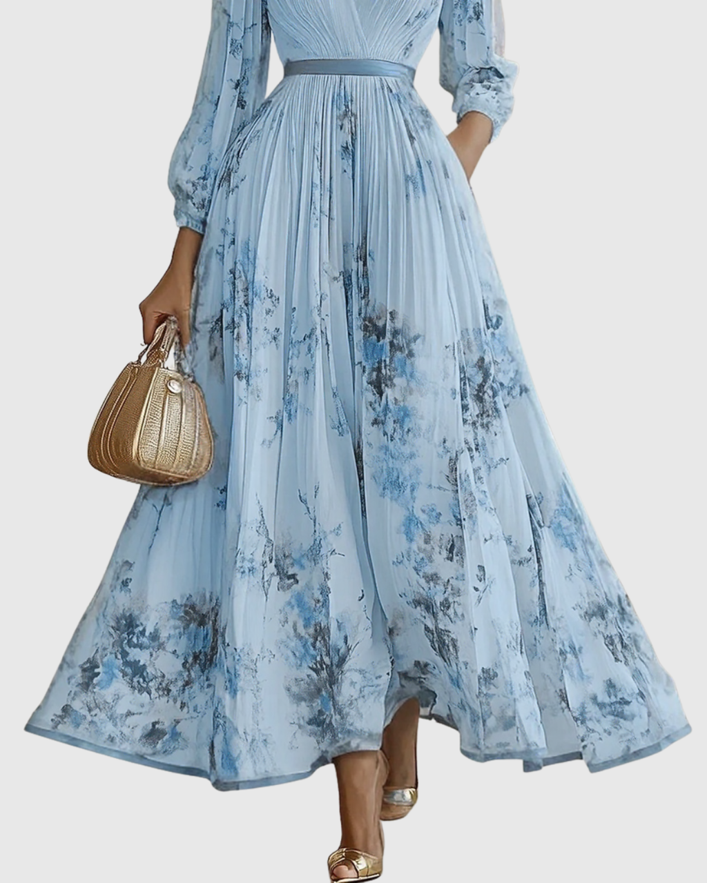 Siena™ - Robe Maxi Plissée Chic