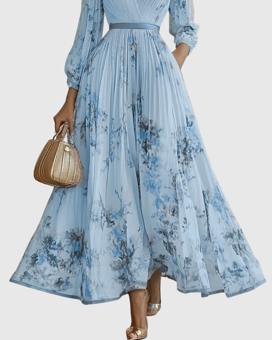 Siena™ - Robe Maxi Plissée Chic