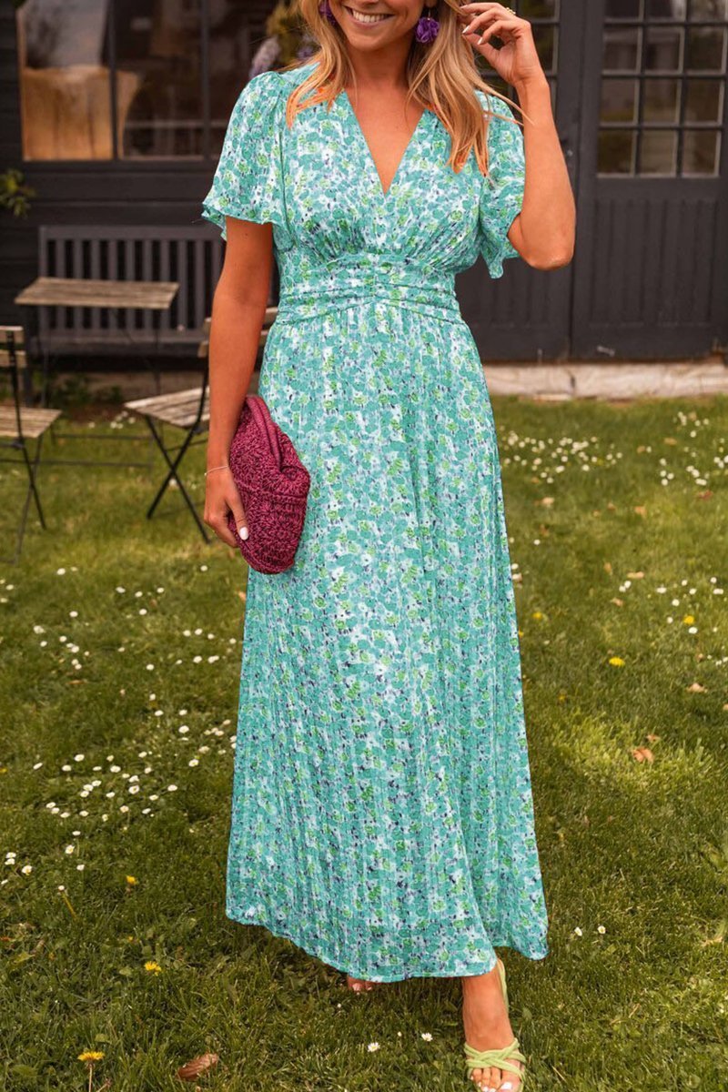 Natalie | Robe Maxi Imprimée Flatante