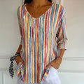 T-shirt rayé aux couleurs vibrantes