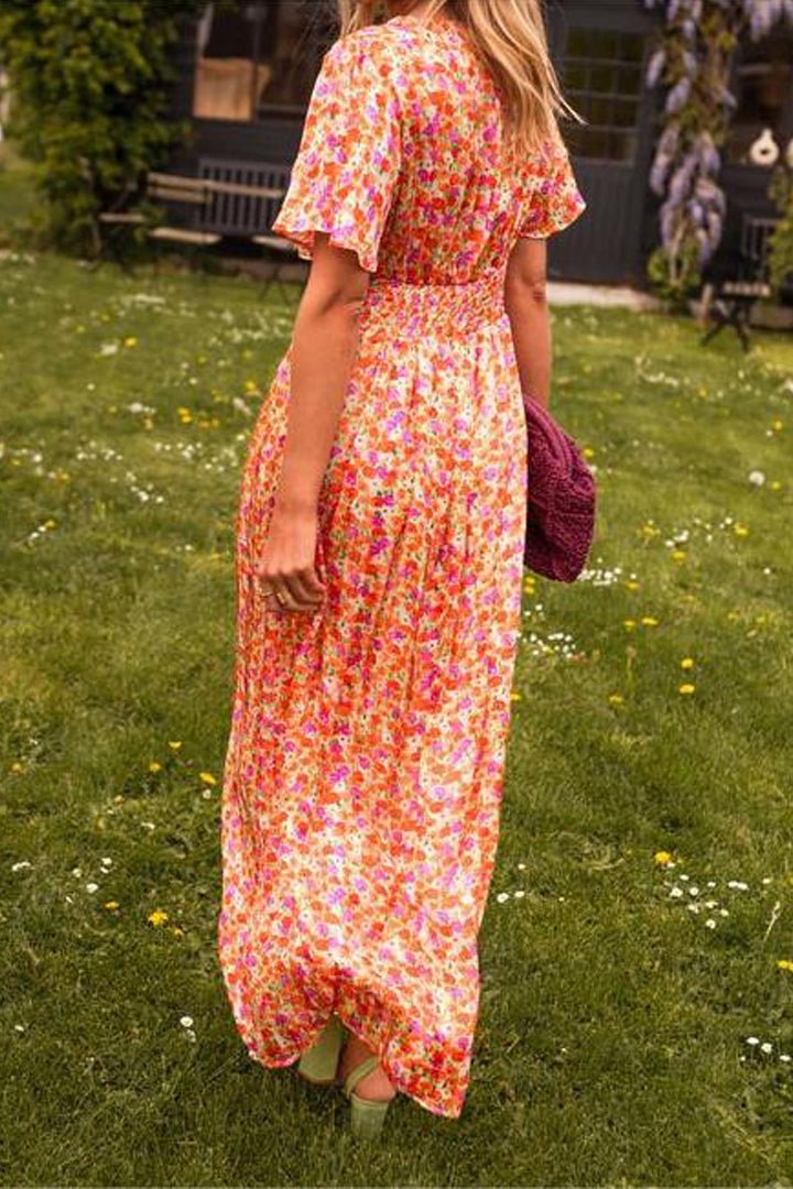 Natalie | Robe Maxi Imprimée Flatante