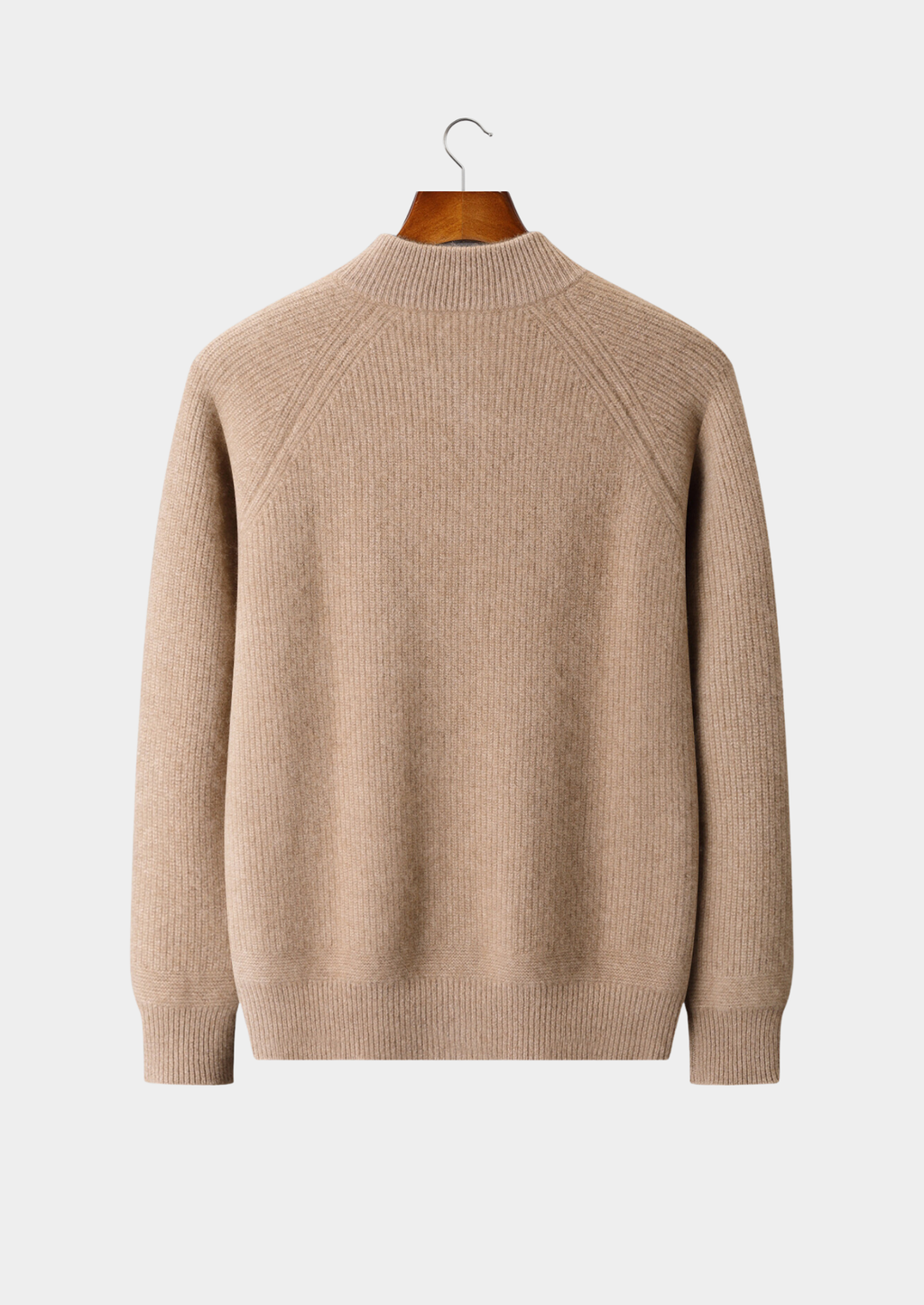 SURCHEMISE EN CACHEMIRE PUR BEIGE À BOUTONS
