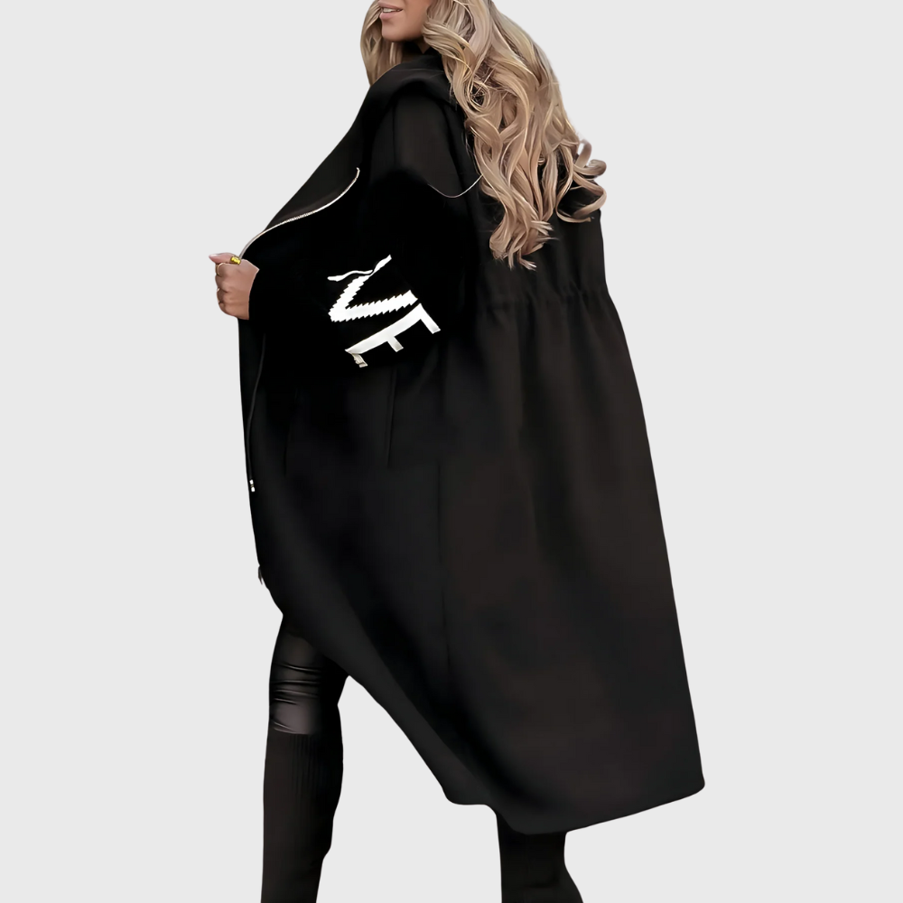 The Lysara — Knit Sleeve Cocoon Coat