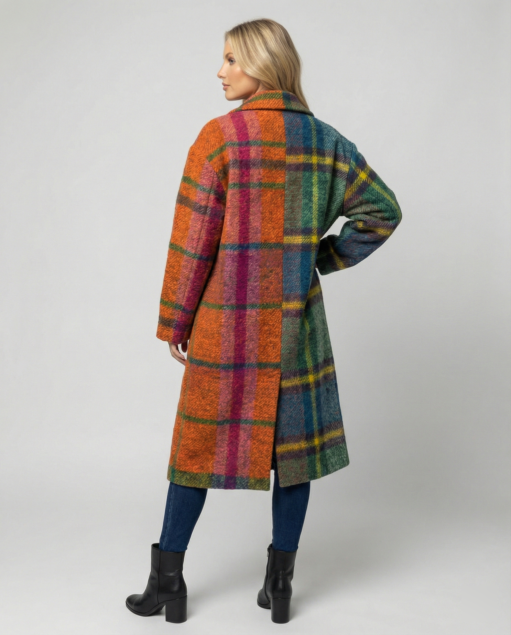 The Astrid Oversized Wool Overcoat — Multitone
