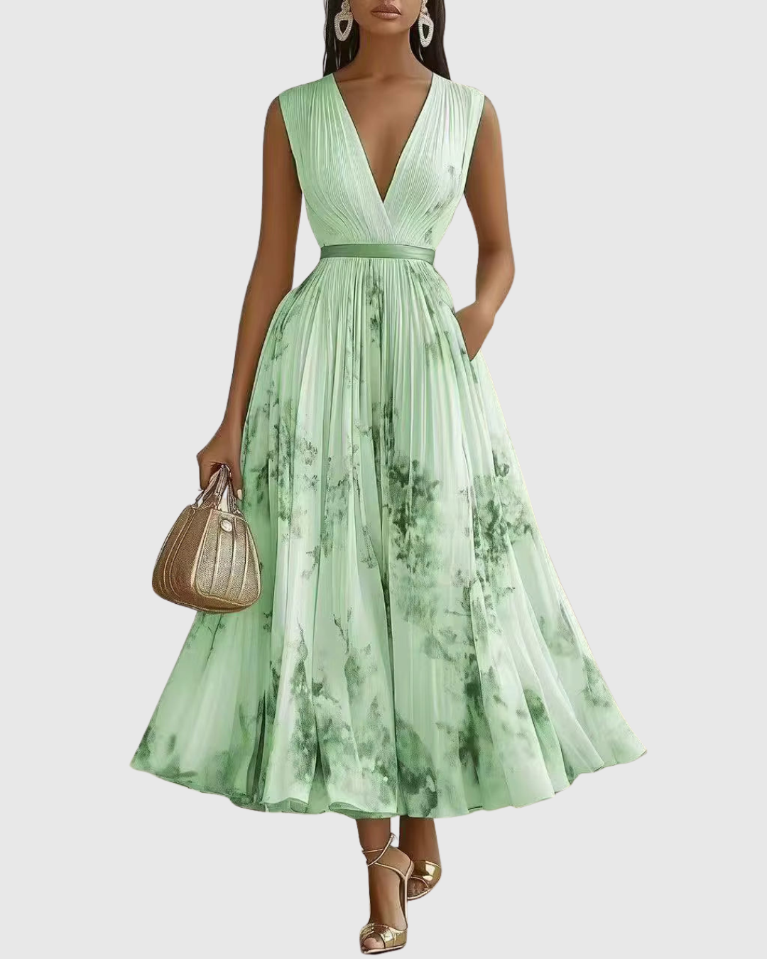 Siena™ - Robe Maxi Plissée Chic