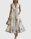 Siena™ - Robe Maxi Plissée Chic