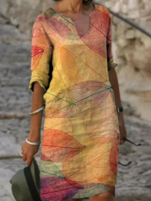 The Liora — Sunlit Leaf Dress