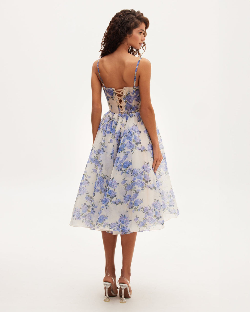 EMERY | Robe fleurie mi-longue