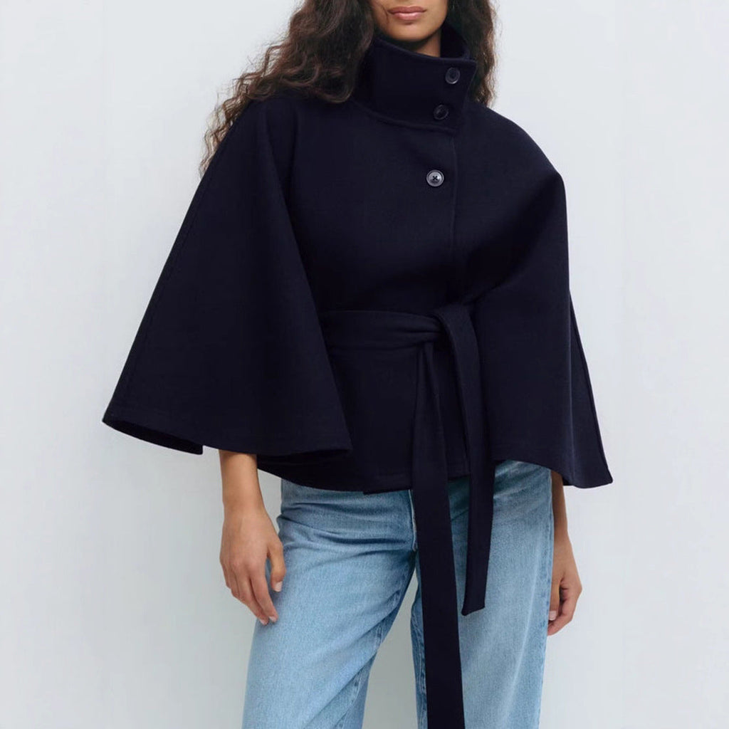 The Elara Wrap — Cape Sleeve Coat
