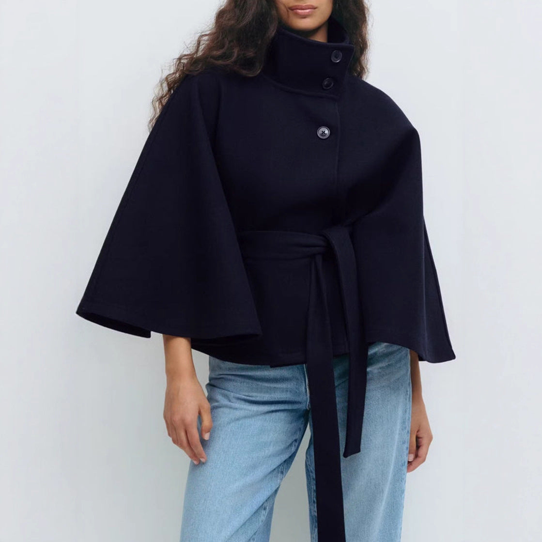The Elara Wrap — Cape Sleeve Coat