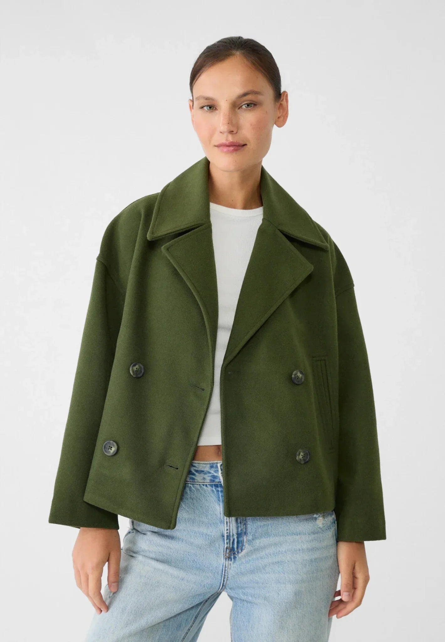 The Sira — Cropped Double-Breasted Blazer