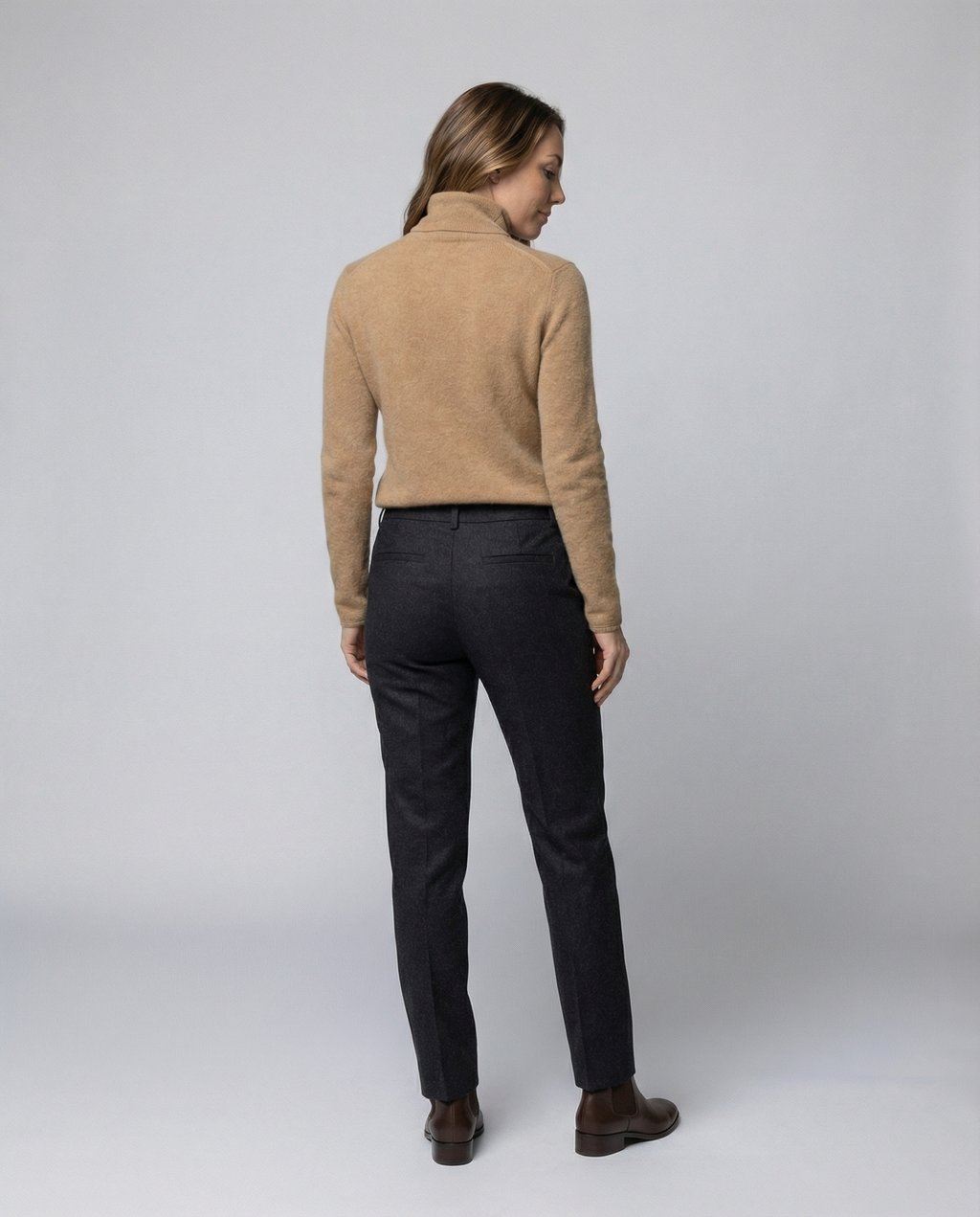The Leona — Chestnut Turtleneck Sweater