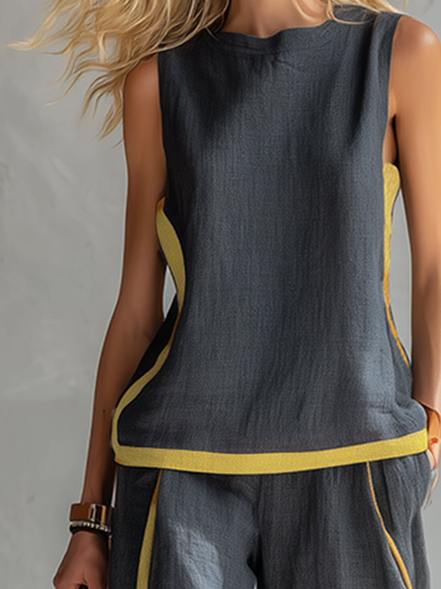 The Miko Set — Slate Cotton-Linen Duo