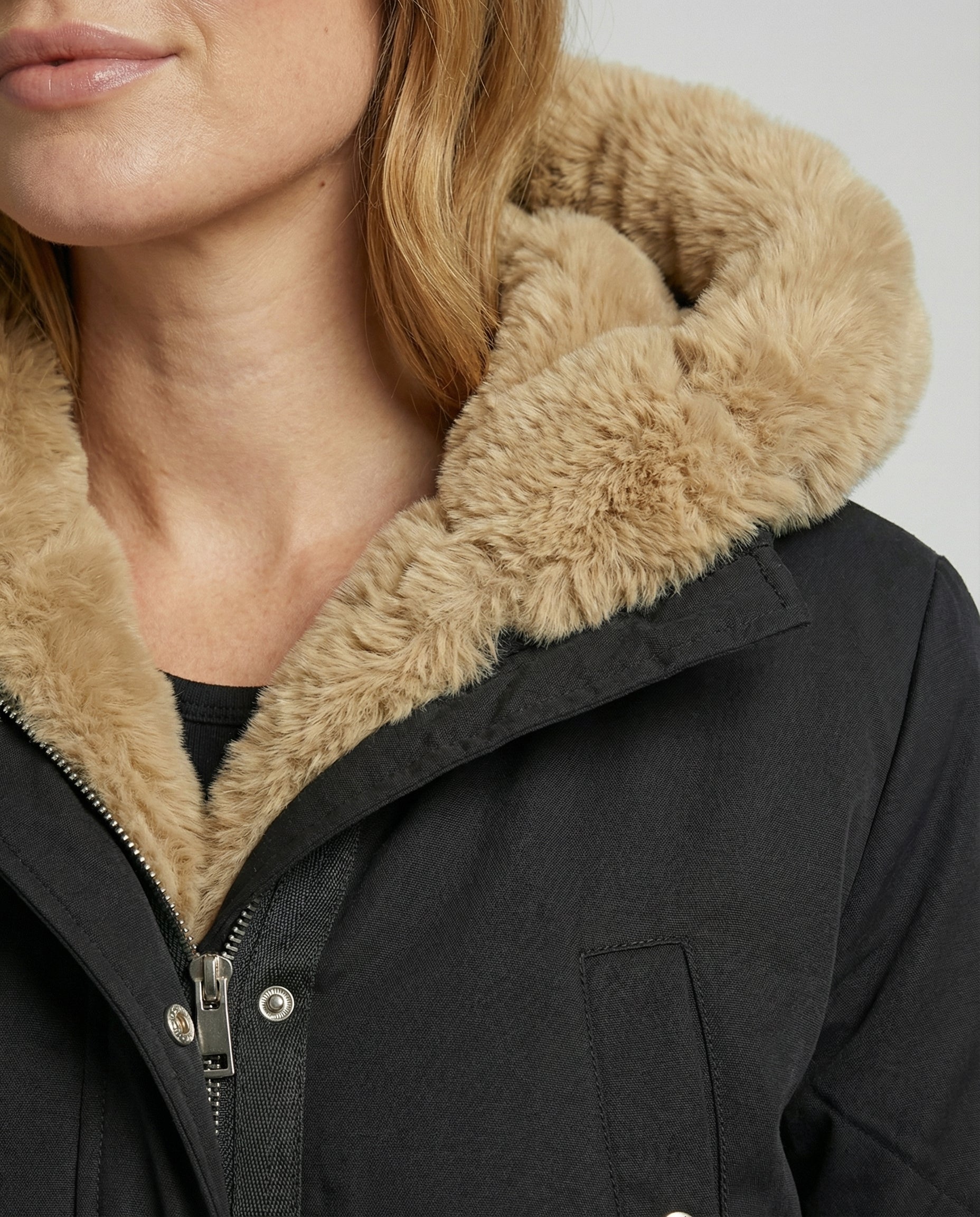 The Kiona Parka — Midnight Fur Lined Hood