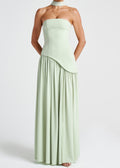 LINA | Robe longue bustier avec fente haute
