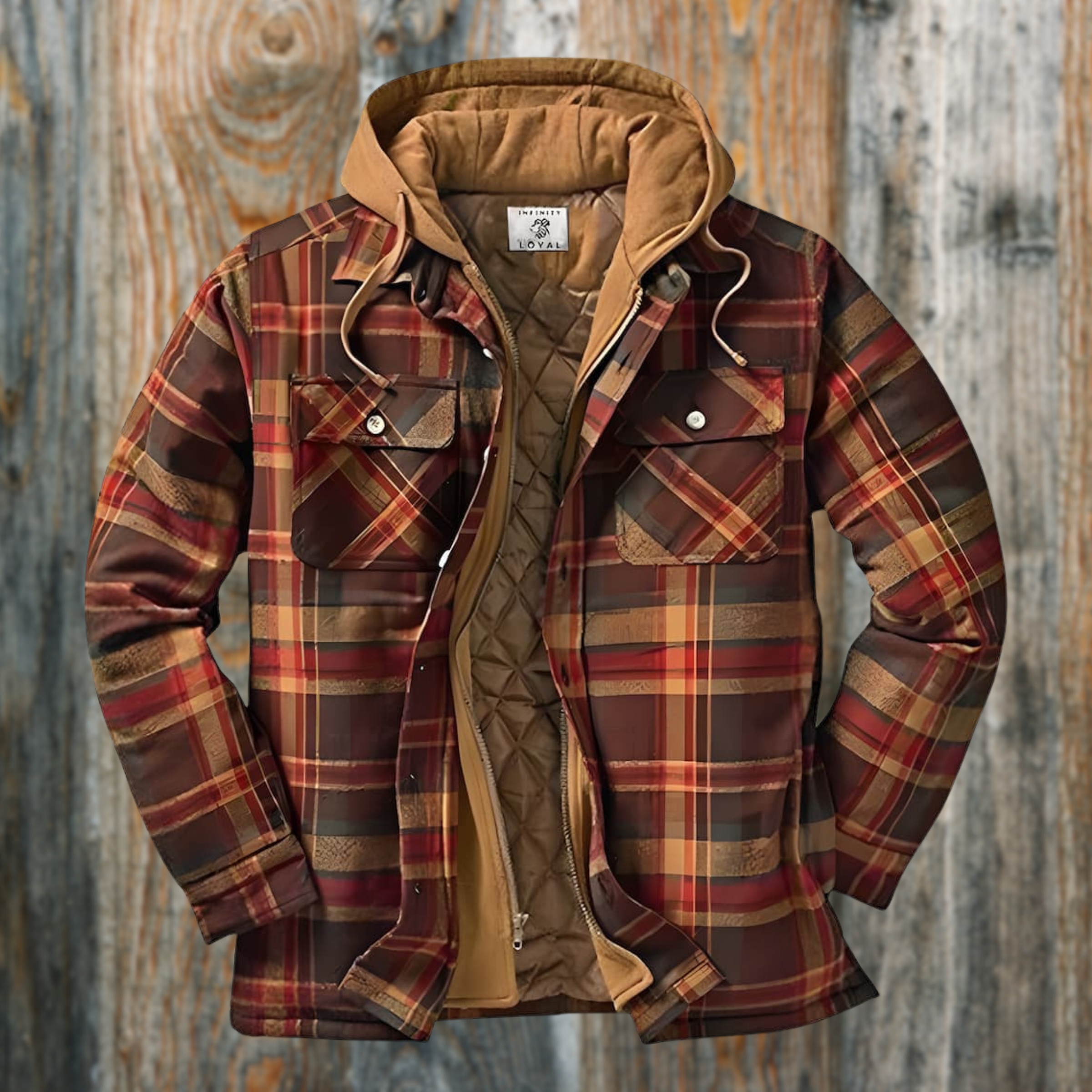 The Alaric — Quilted Lined Lumberjack in Blue