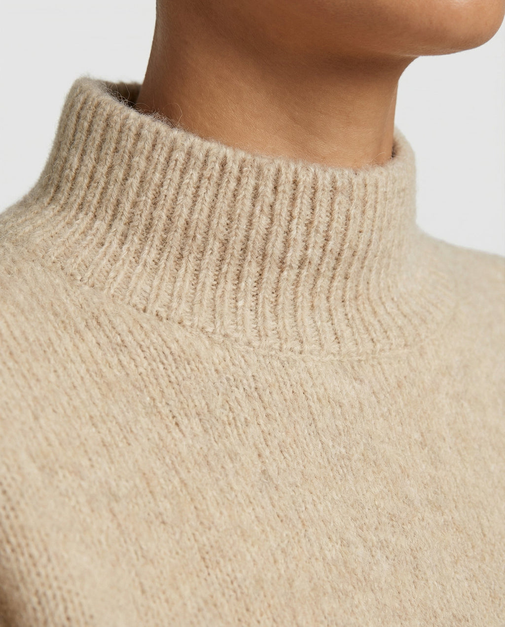 The Liora Knit — Two-Tone Turtleneck Sweater