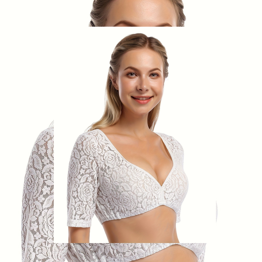 Calla Lace Crop — Ivory Veil