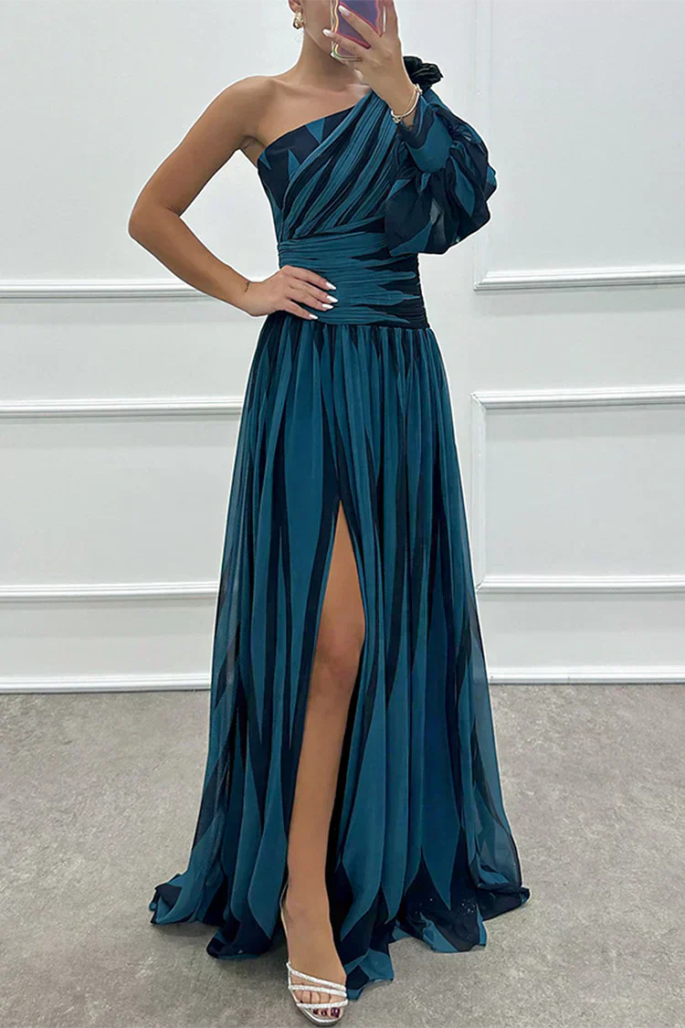 Fenna™ - Robe Longue Sophistiquée à Une Épaule