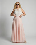 The Elara Maxi — Rose Chiffon & Lace