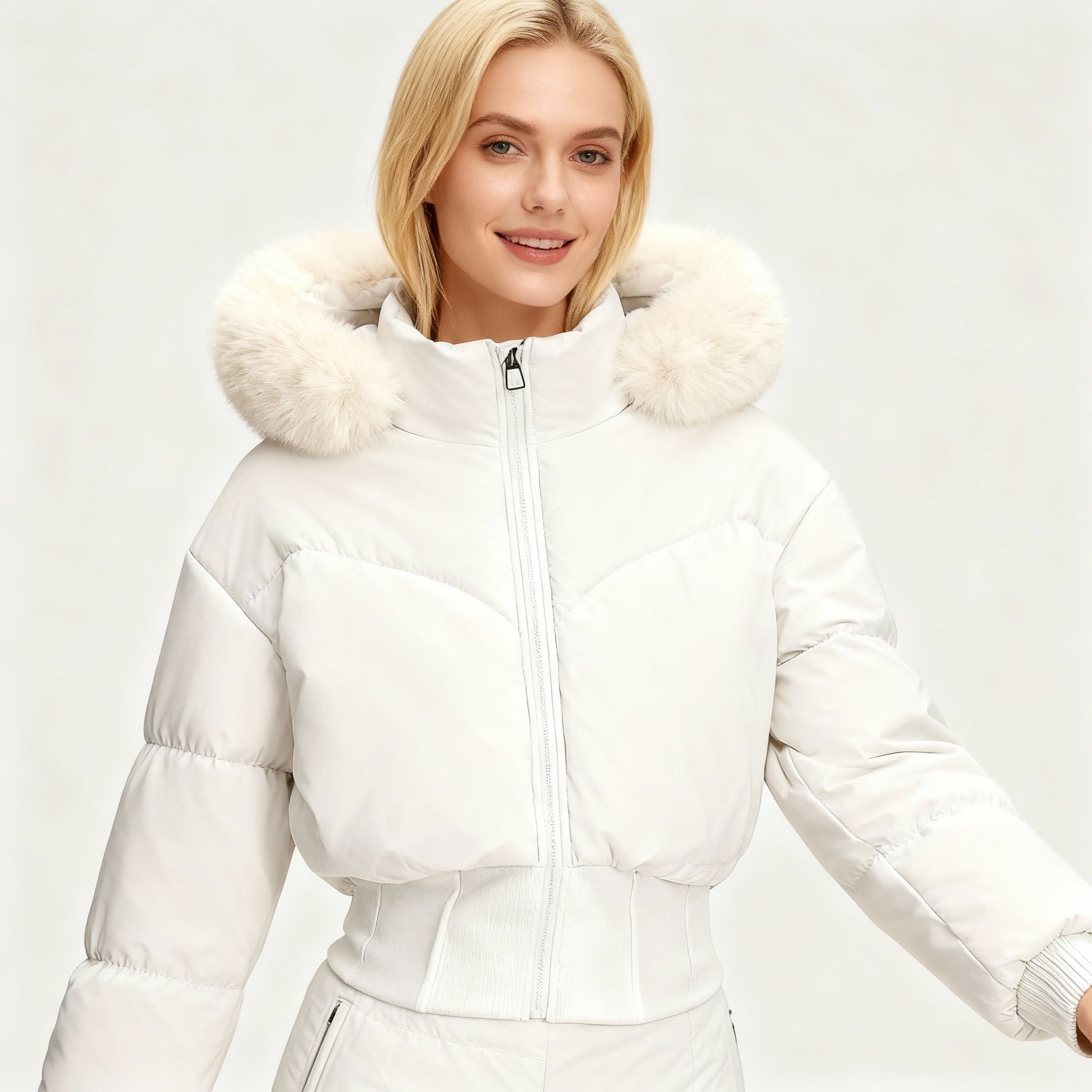 The Flora — Ebony Cropped Down Jacket