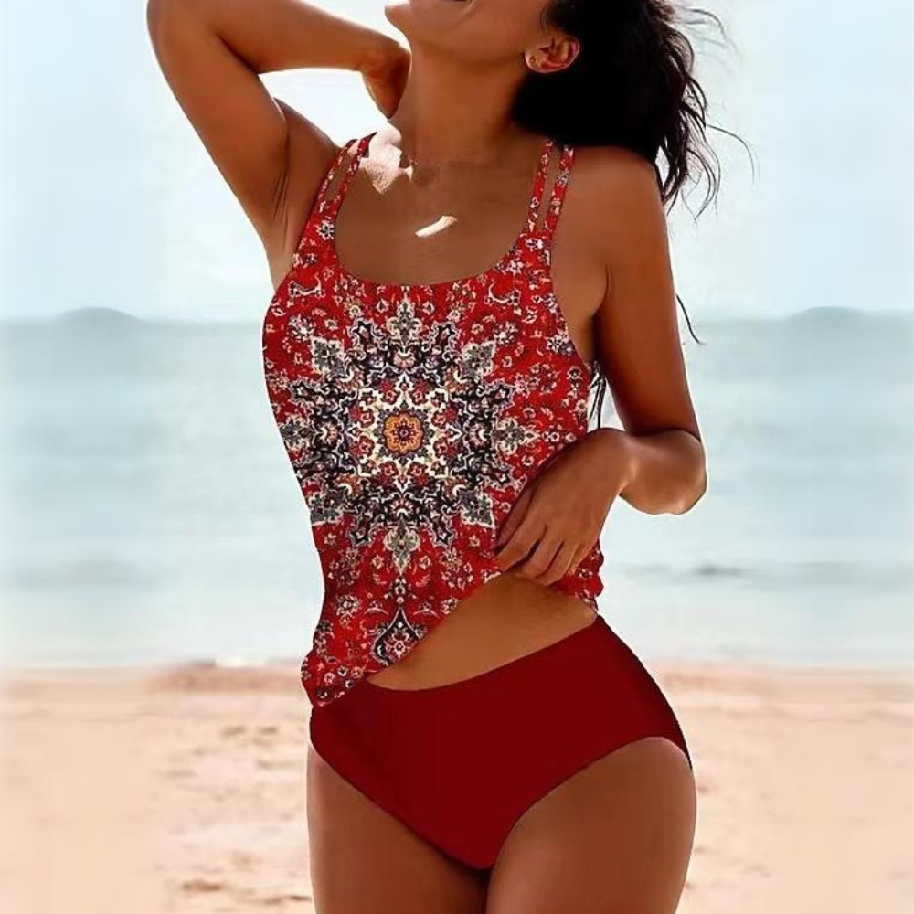 The Elara Tankini — Azure Depths
