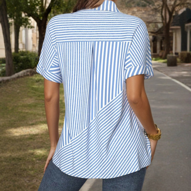 Blouse décontractée à rayures