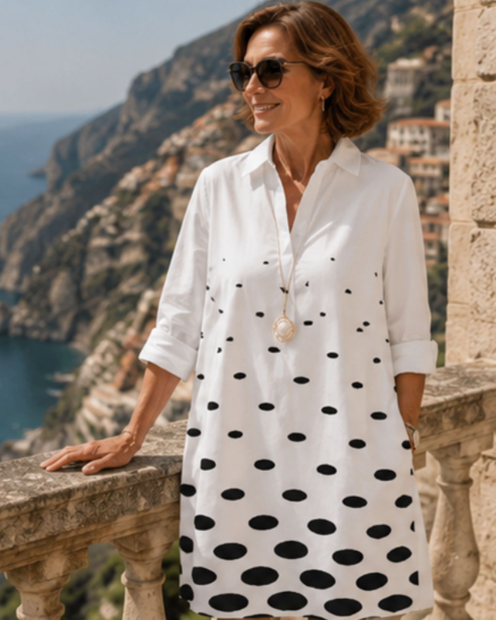 Isabella | Robe de jour élégante à pois