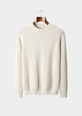 PULL RAGLAN CÔTELÉ EN LAINE MÉRINOS EXTRA-FINE PURE