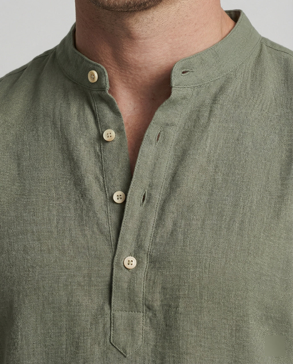 The Soren V-Neck Polo — Blush