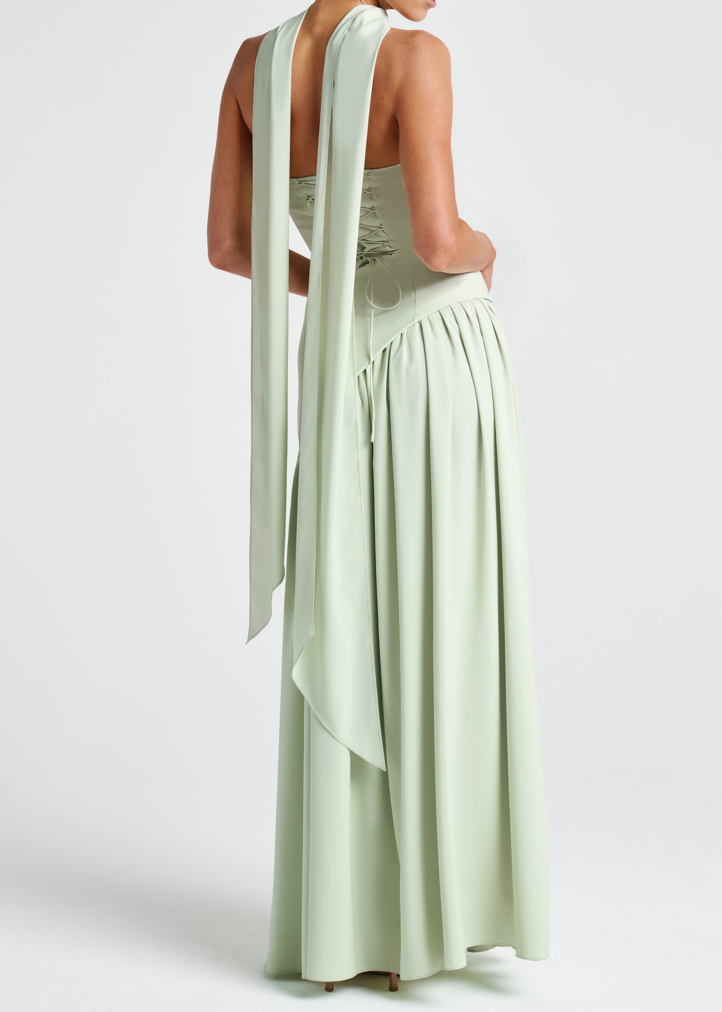 LINA | Robe longue bustier avec fente haute