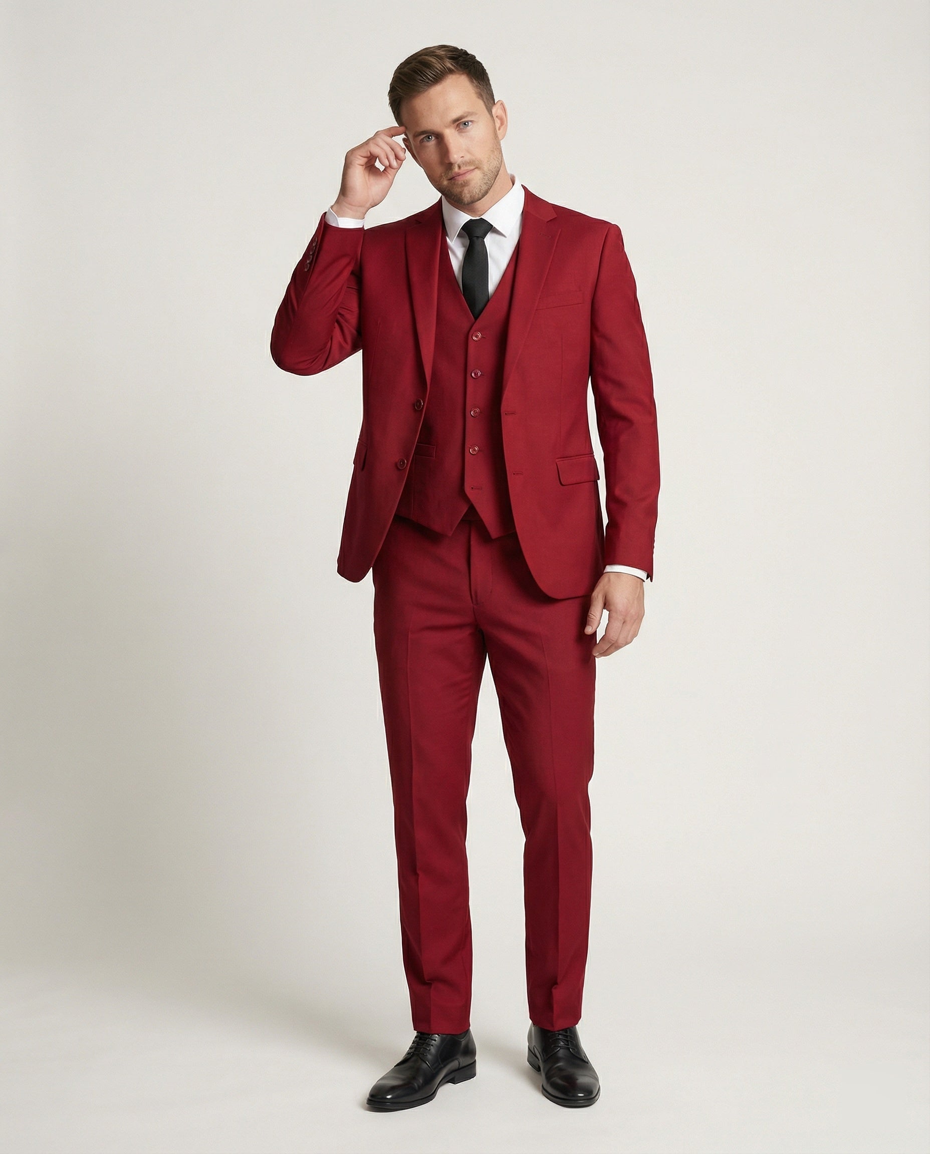 The Lyric — Crimson 3-Piece Suit