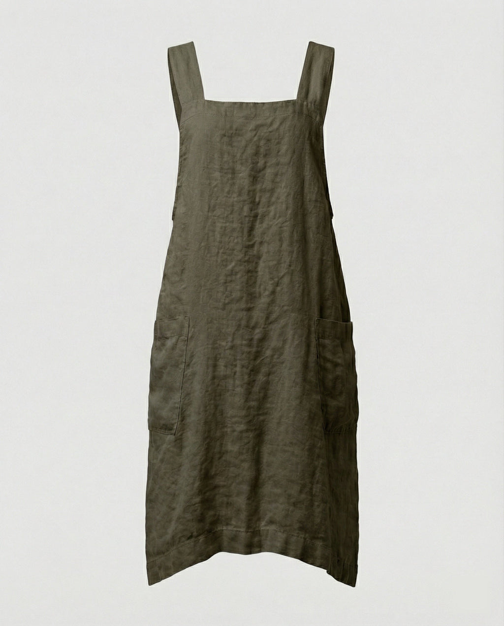 The Liora Pinafore — Slate Cotton