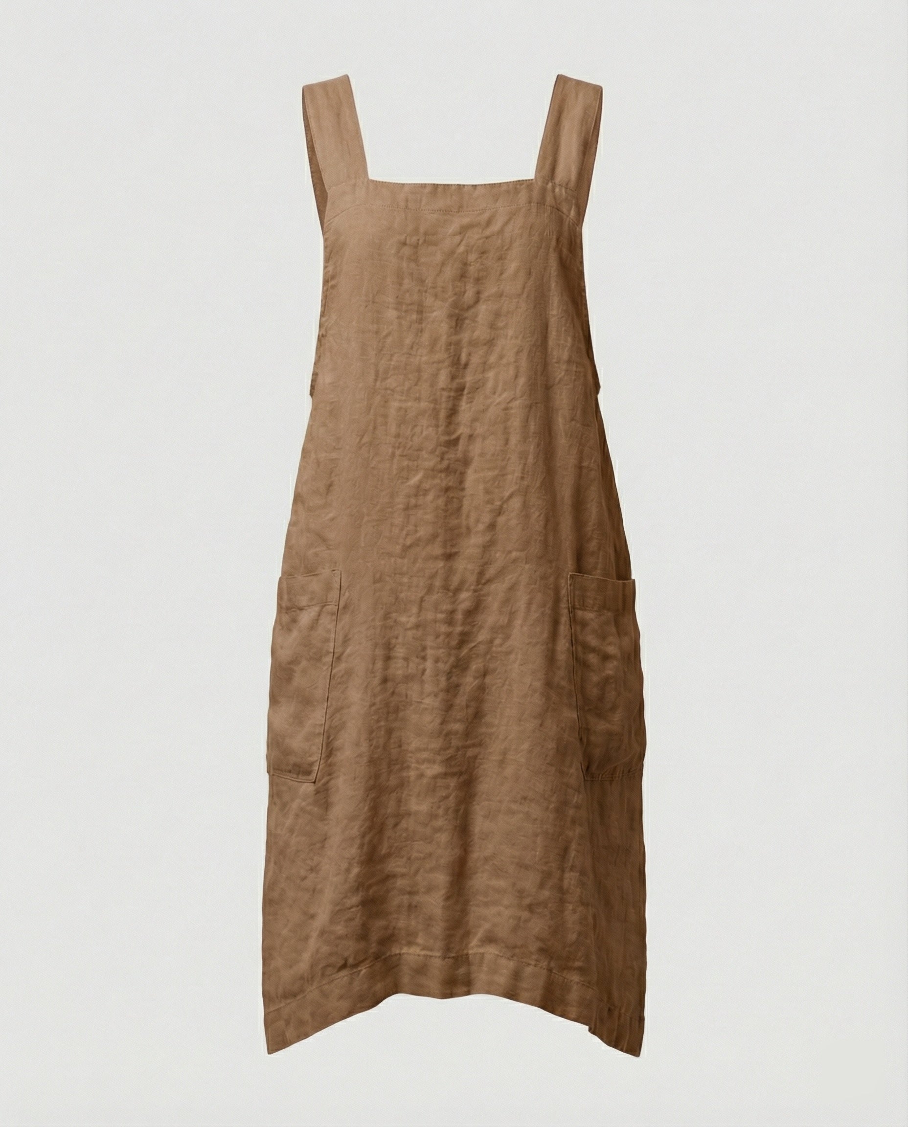 The Liora Pinafore — Slate Cotton