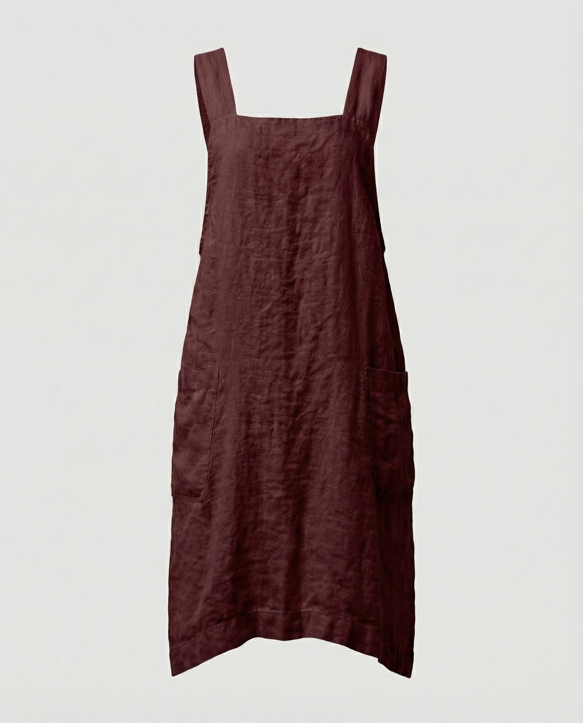 The Liora Pinafore — Slate Cotton