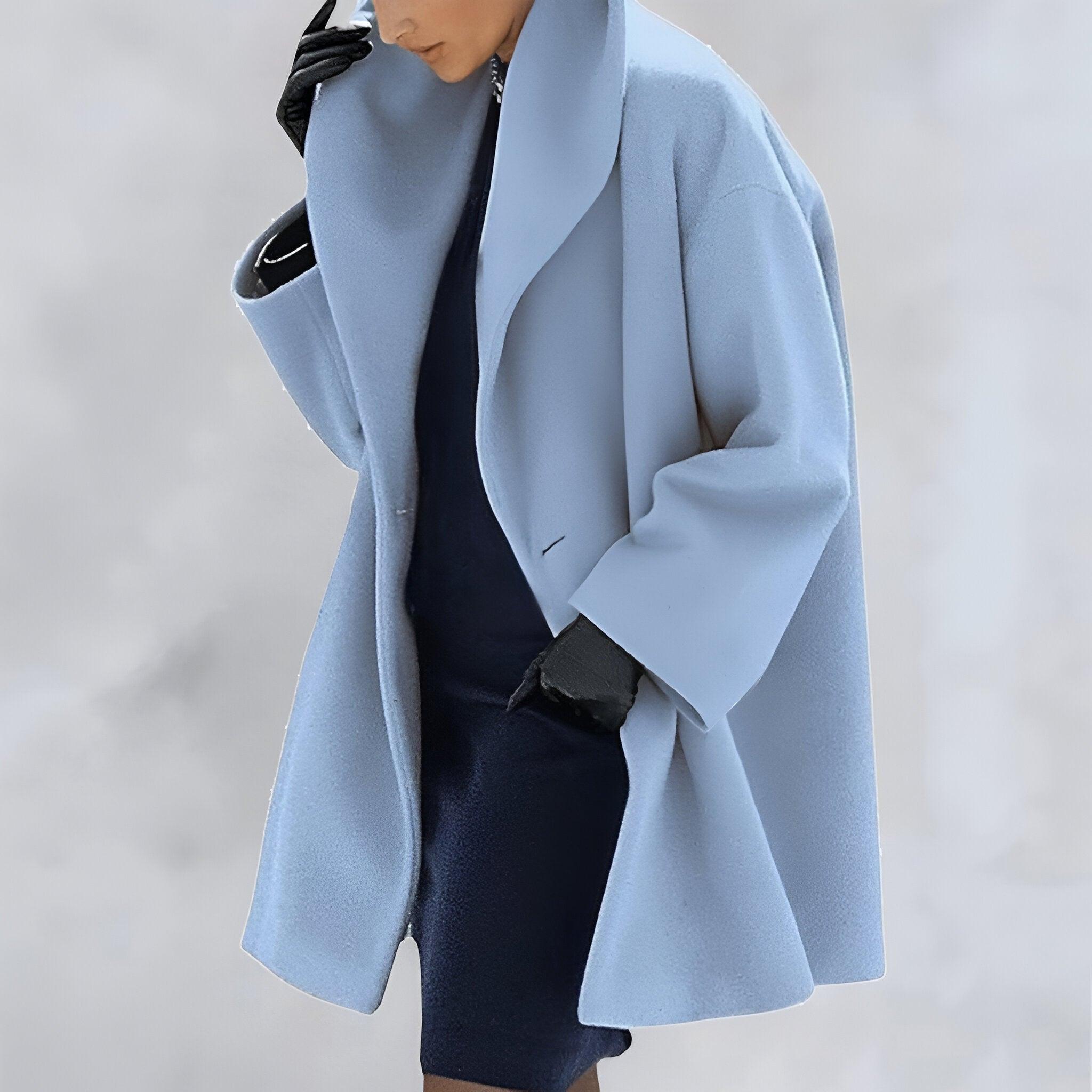 The Lysara — Draped Lapel Windshield Coat