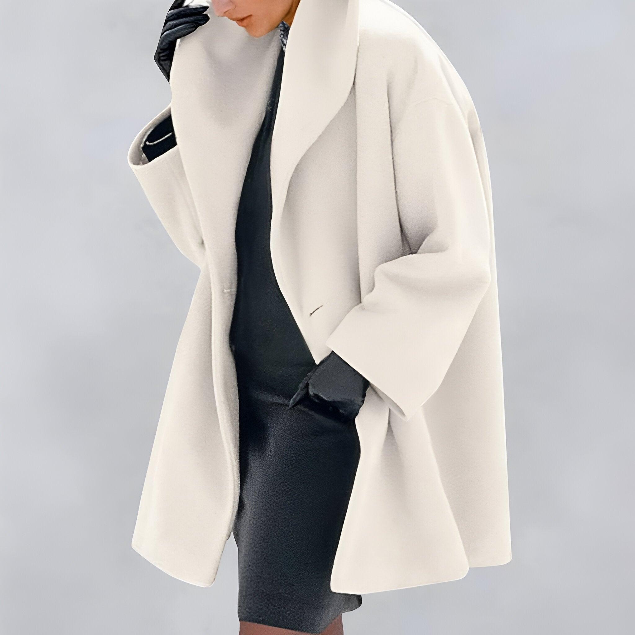 The Lysara — Draped Lapel Windshield Coat