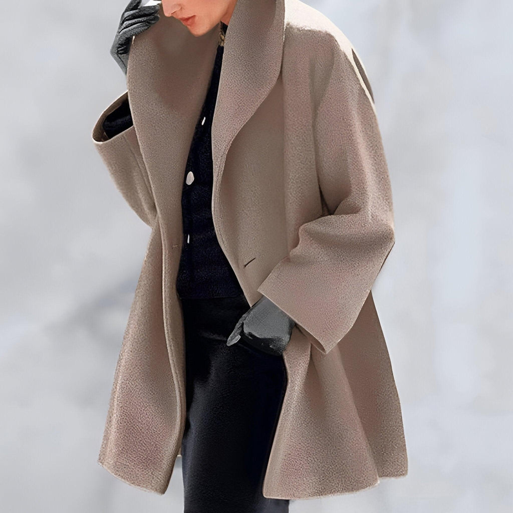 The Lysara — Draped Lapel Windshield Coat
