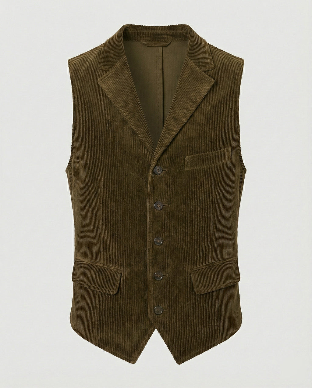The Oren Corduroy Vest — Chestnut