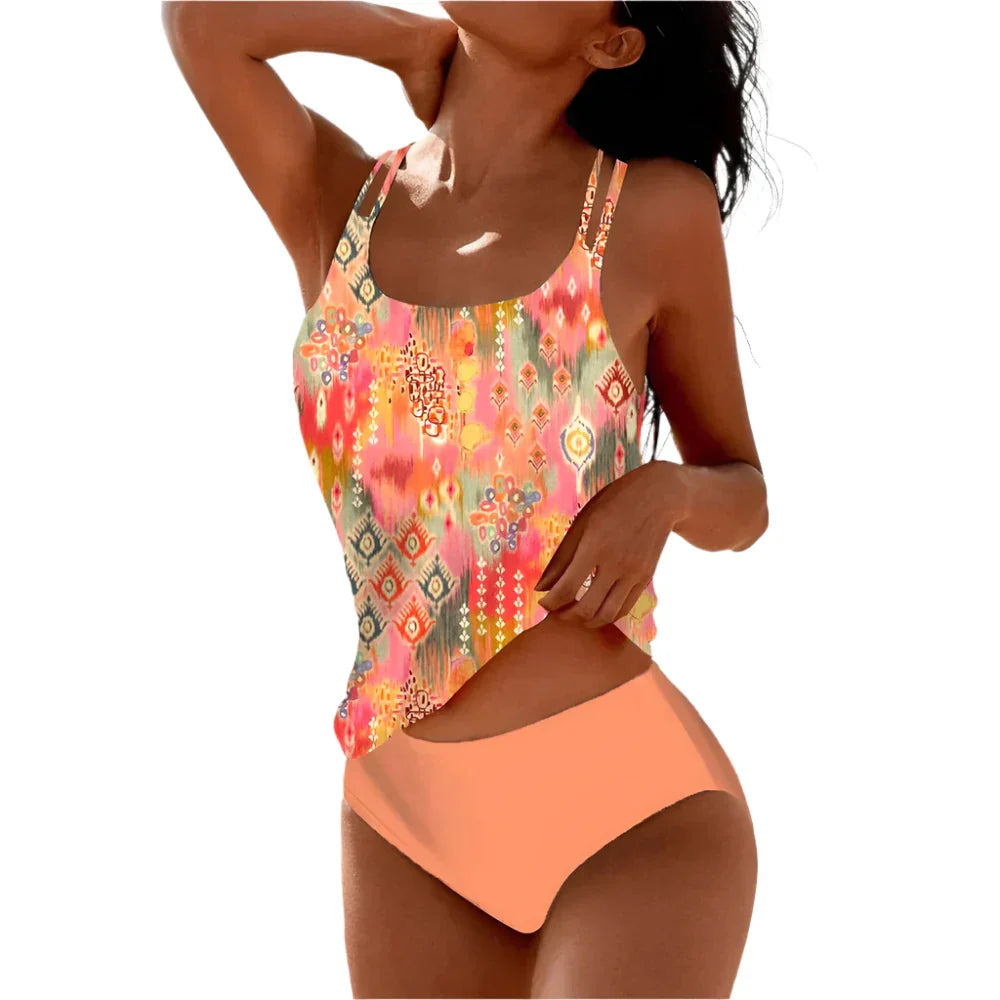 Elara Tankini Set — Azure