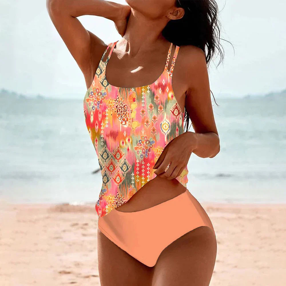 The Elara Tankini — Azure Depths