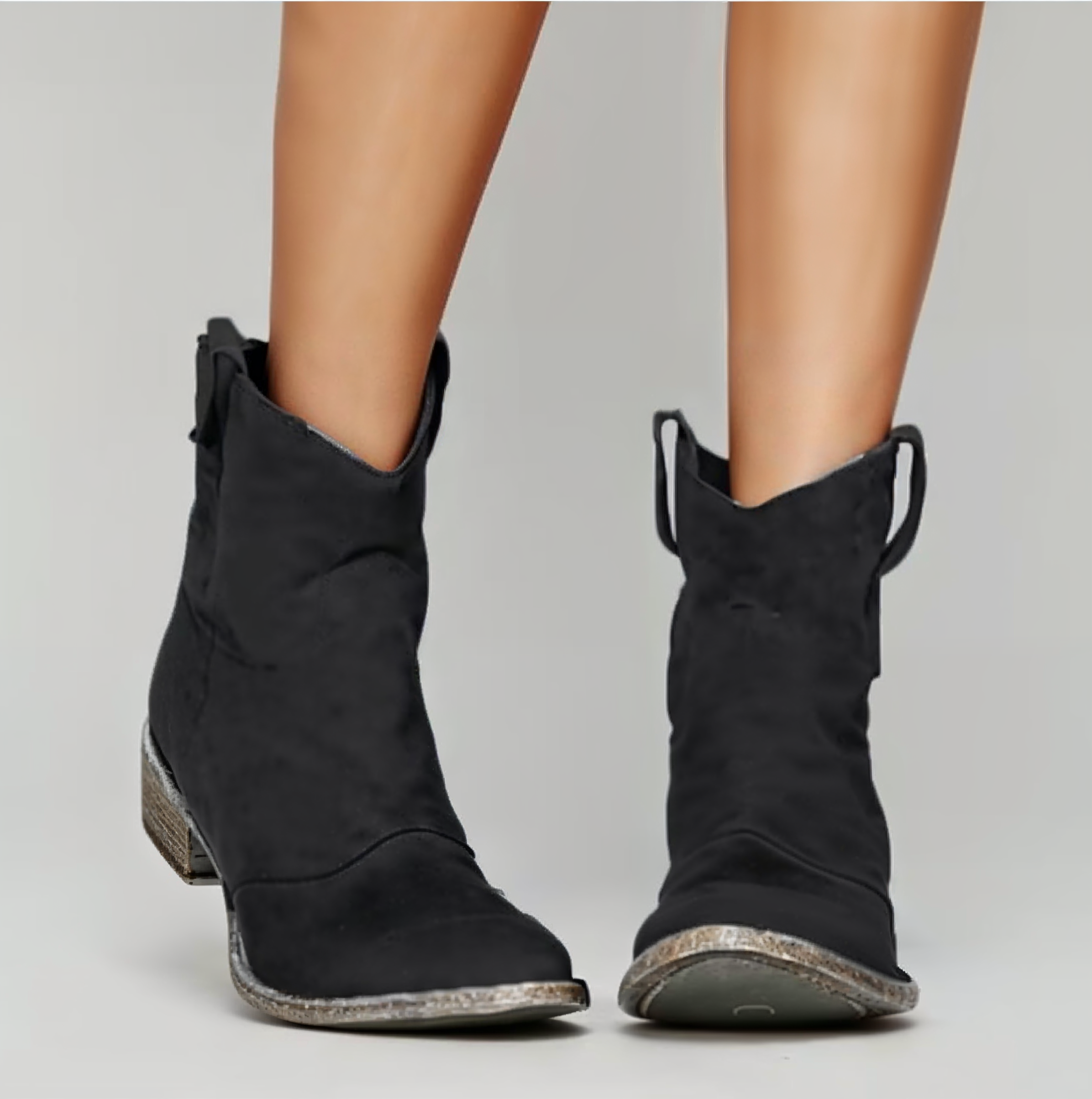 The Kyla — Rustic Suede Western Boot