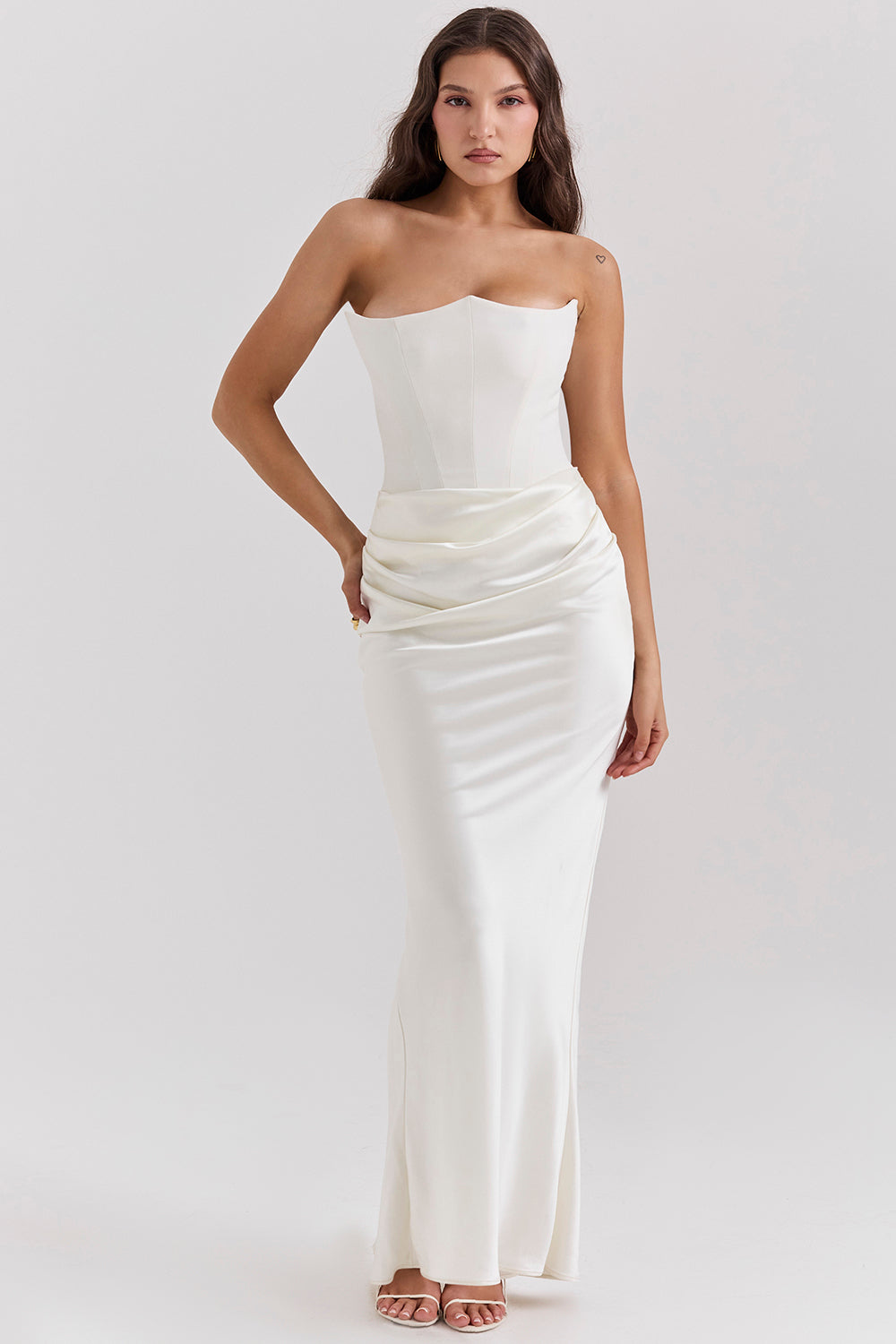Persephone — Ivory Strapless Corset Gown
