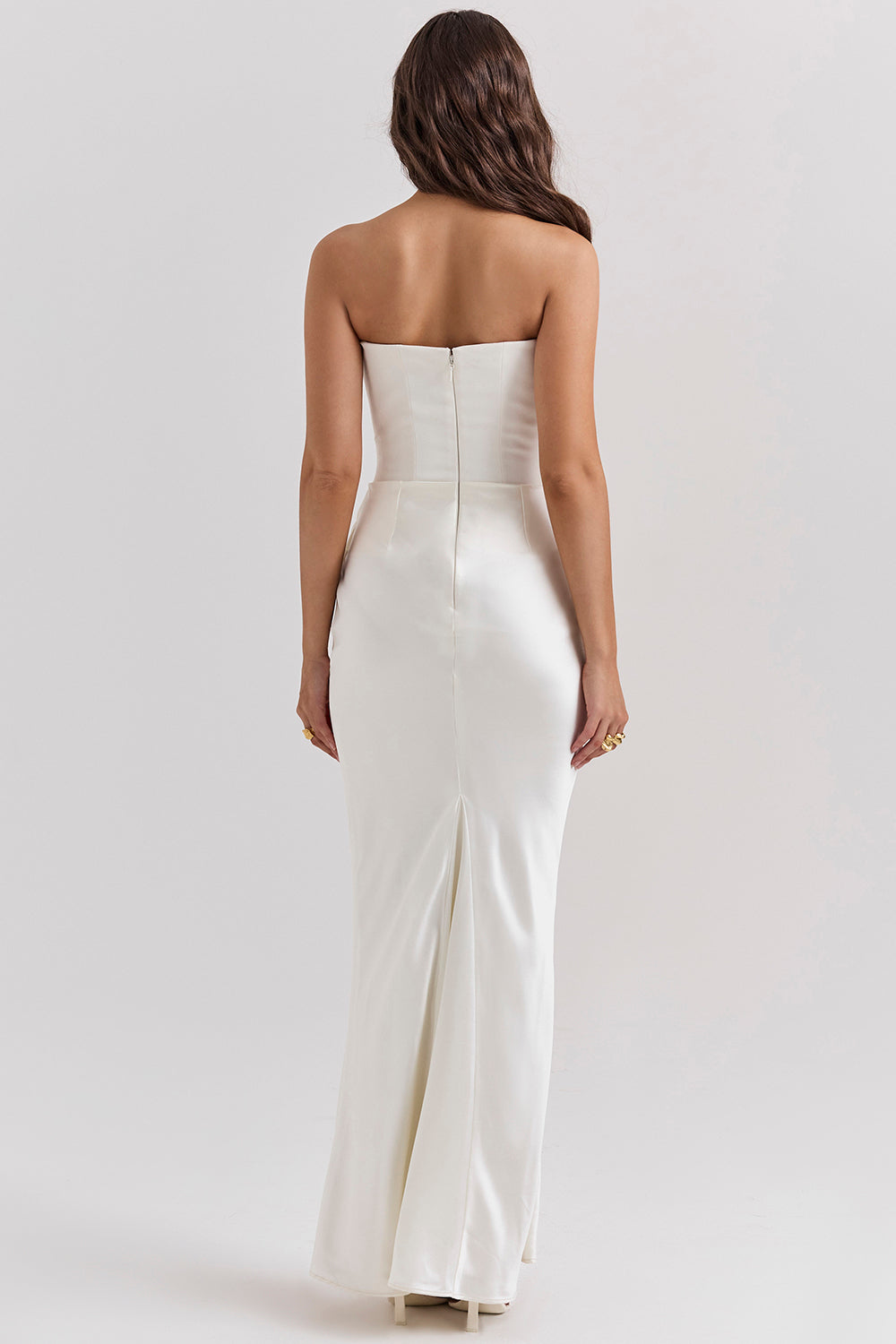 Persephone — Ivory Strapless Corset Gown