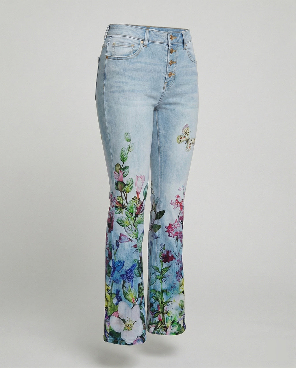 The Alva — Flare Denim with Button-Fly