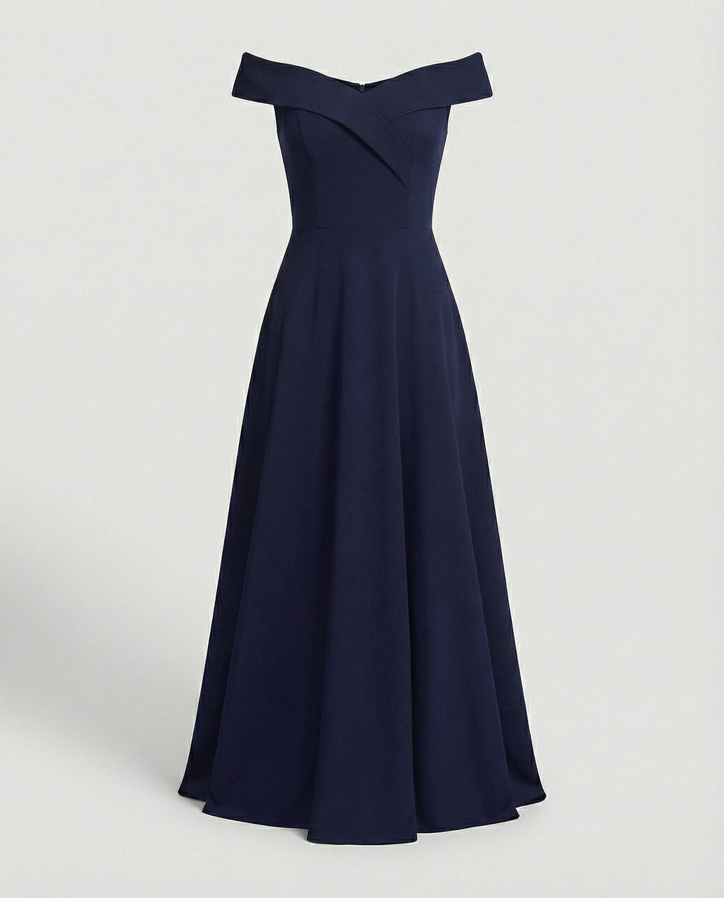 The Lyra — Midnight Off-Shoulder Gown